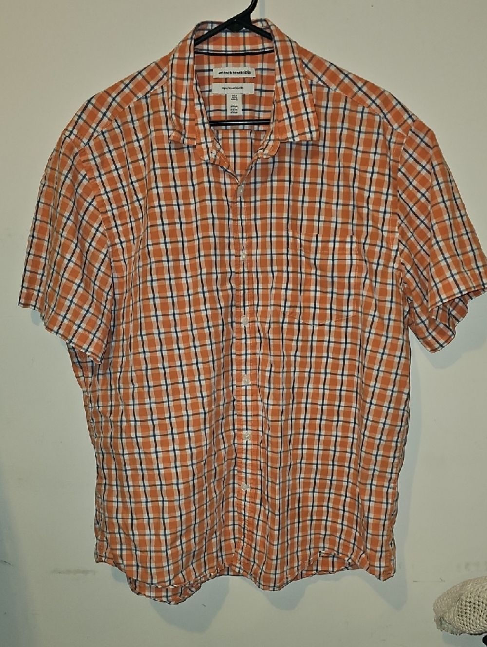 Amazon Essentials Mens Button Down Shirt Sz Xlarge!! Orange